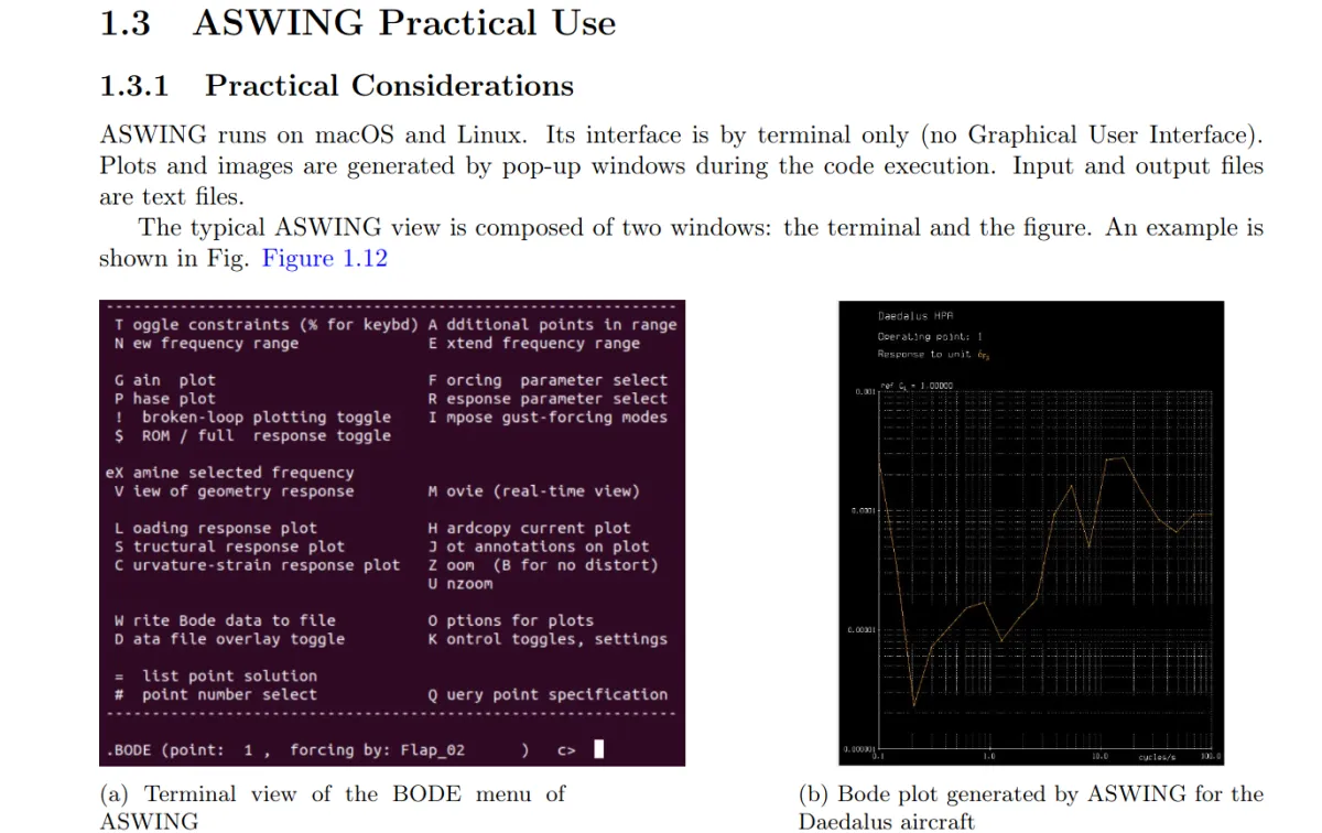 Screenshot of manual section on trim analysis