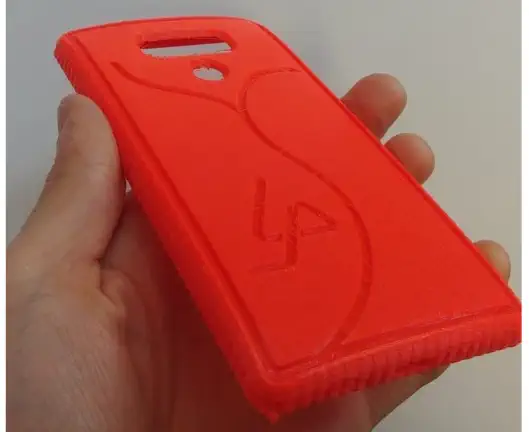 Printed phone case with defects