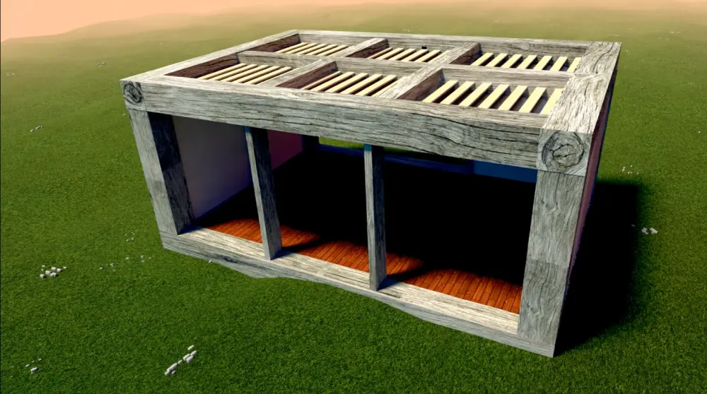 3D rendering of a single structural module